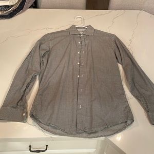 Ben Sherman small casual button up also a dress shirt Neck 14.5, Black and white